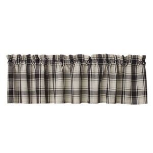 Park Designs "‎ Crossrads" black, white beige plaid 72x14 Valance